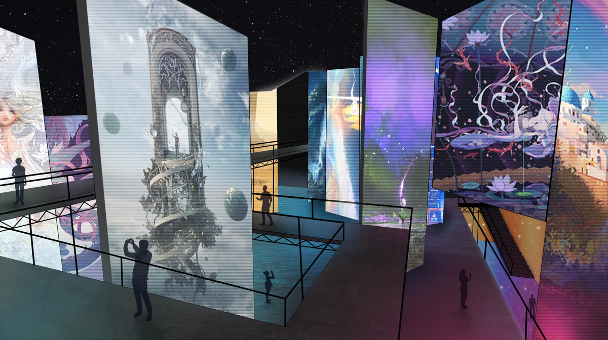 INTERFACE — immersive digital-art gallery with projected works