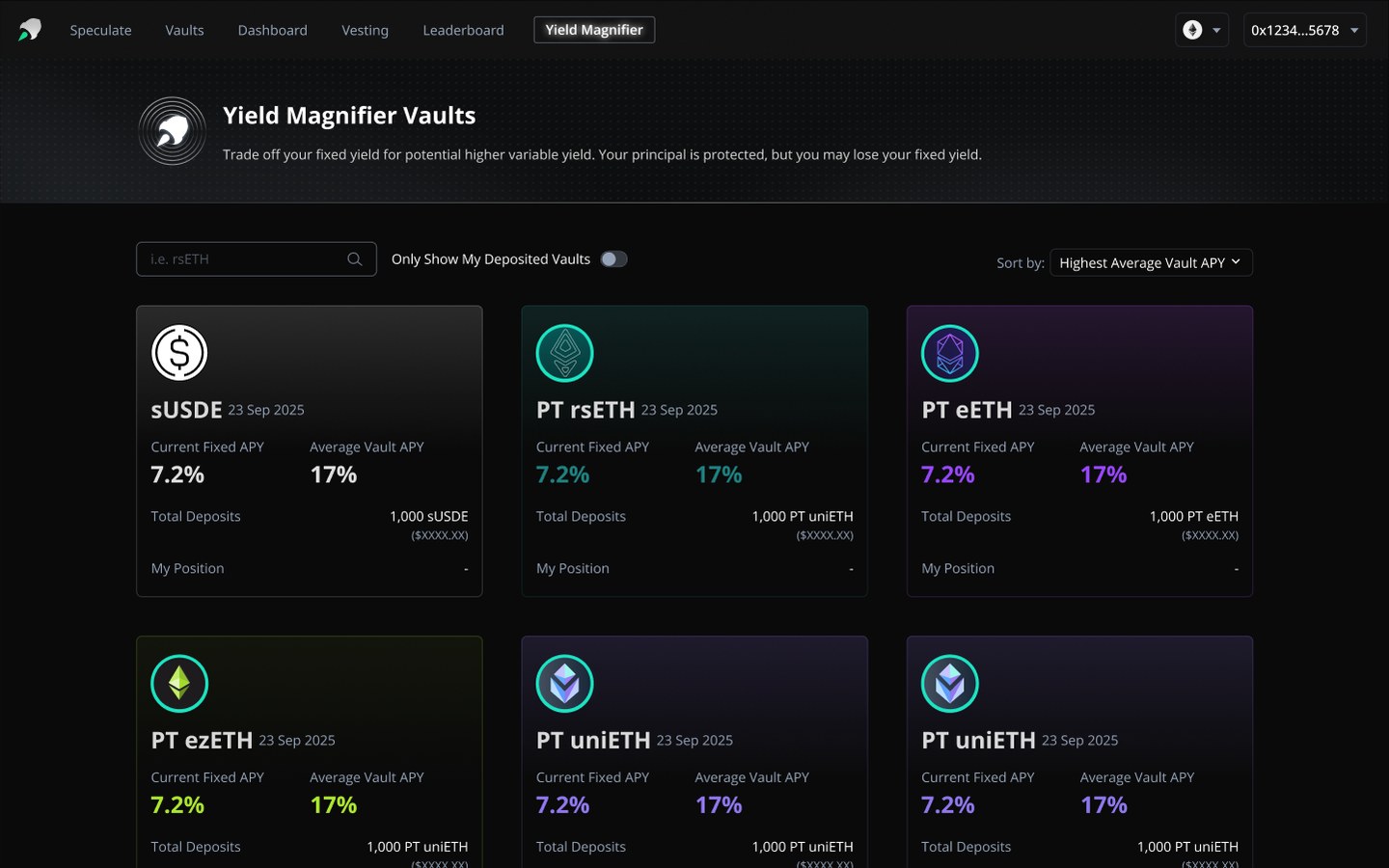 Thetanuts app — yield magnifier vaults