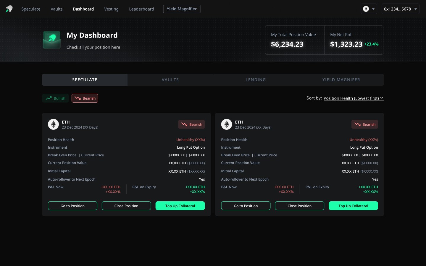 Thetanuts app — speculate